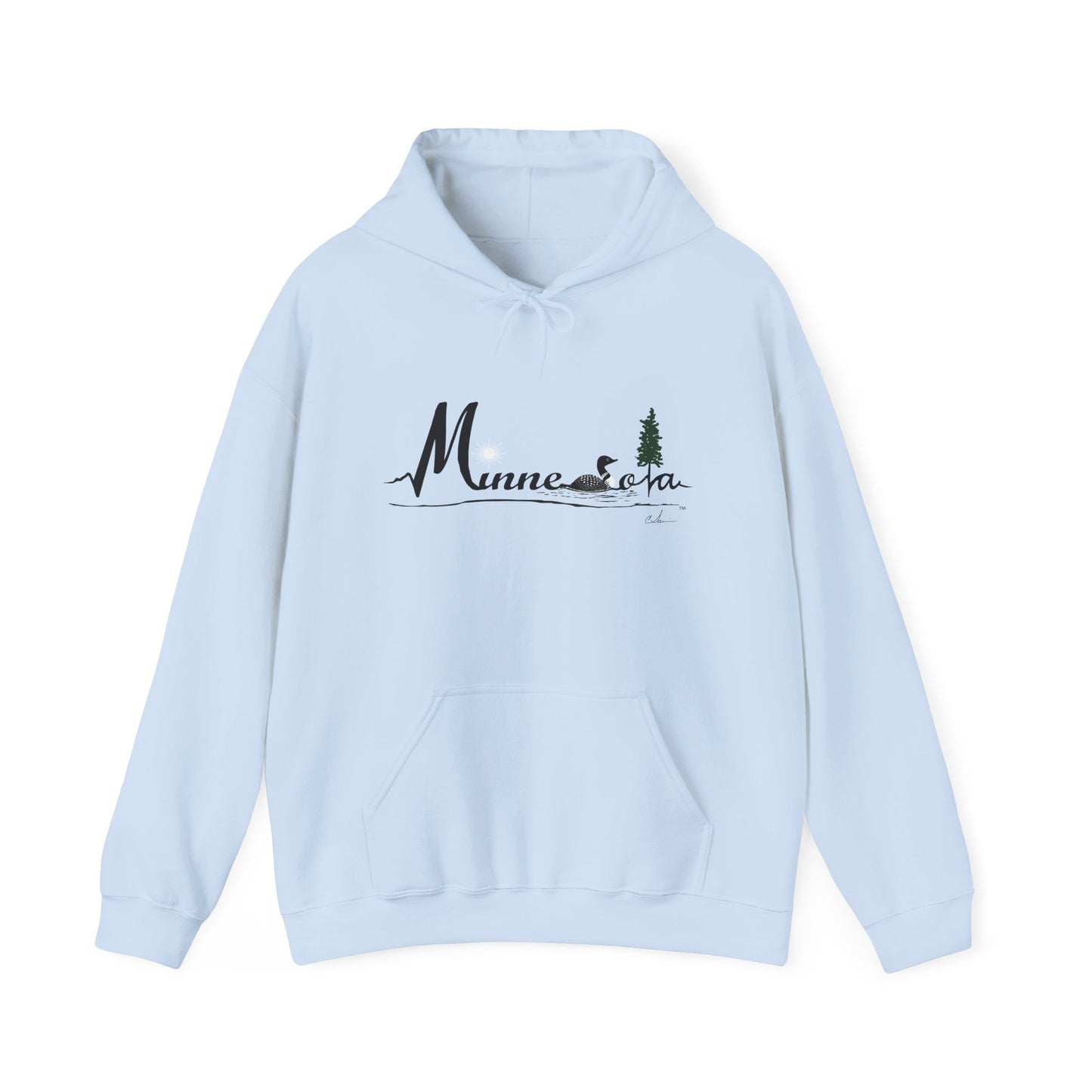 Minnesota Loon Logo Hooded Sweatshirt -Cotton/Poly blend-Personalization Available