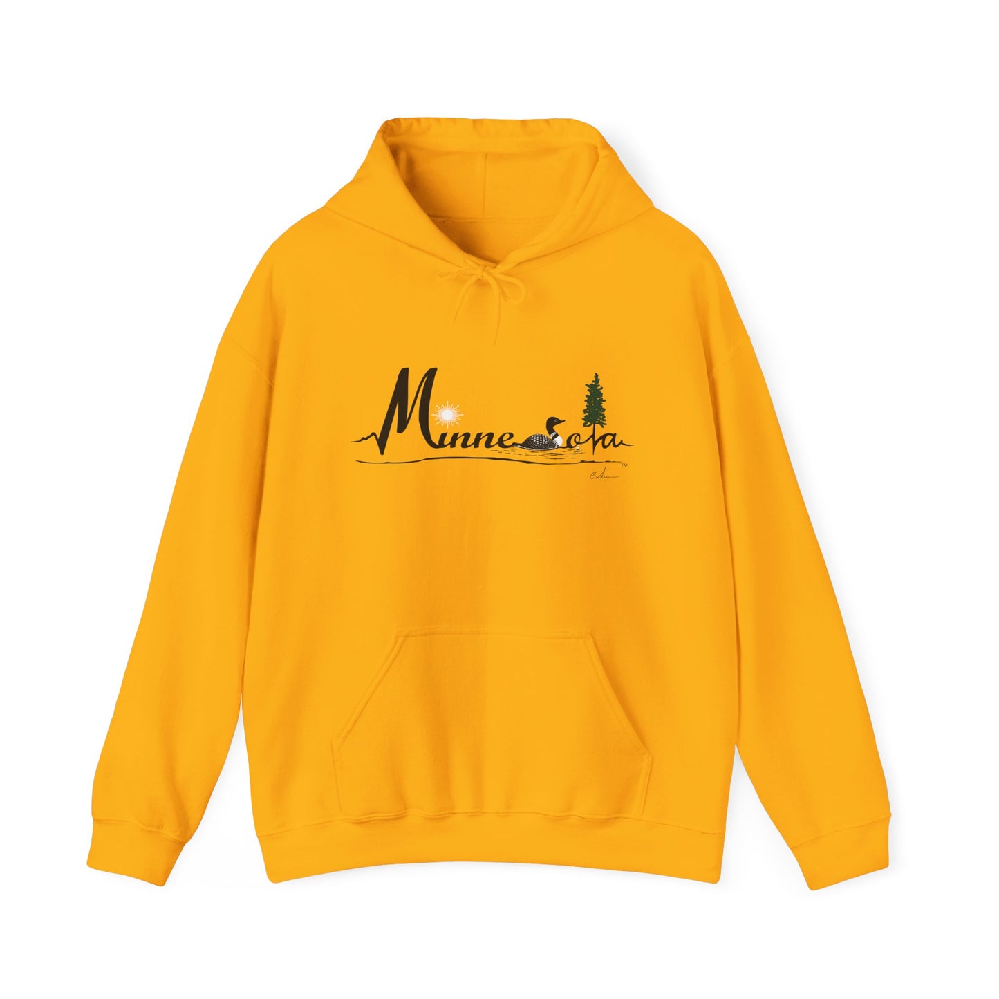 Minnesota Loon Logo Hooded Sweatshirt -Cotton/Poly blend-Personalization Available