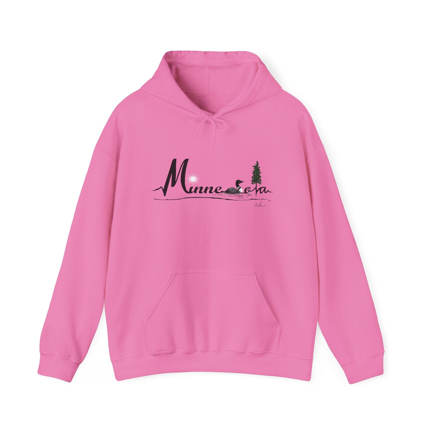 Minnesota Loon Logo Hooded Sweatshirt -Cotton/Poly blend-Personalization Available