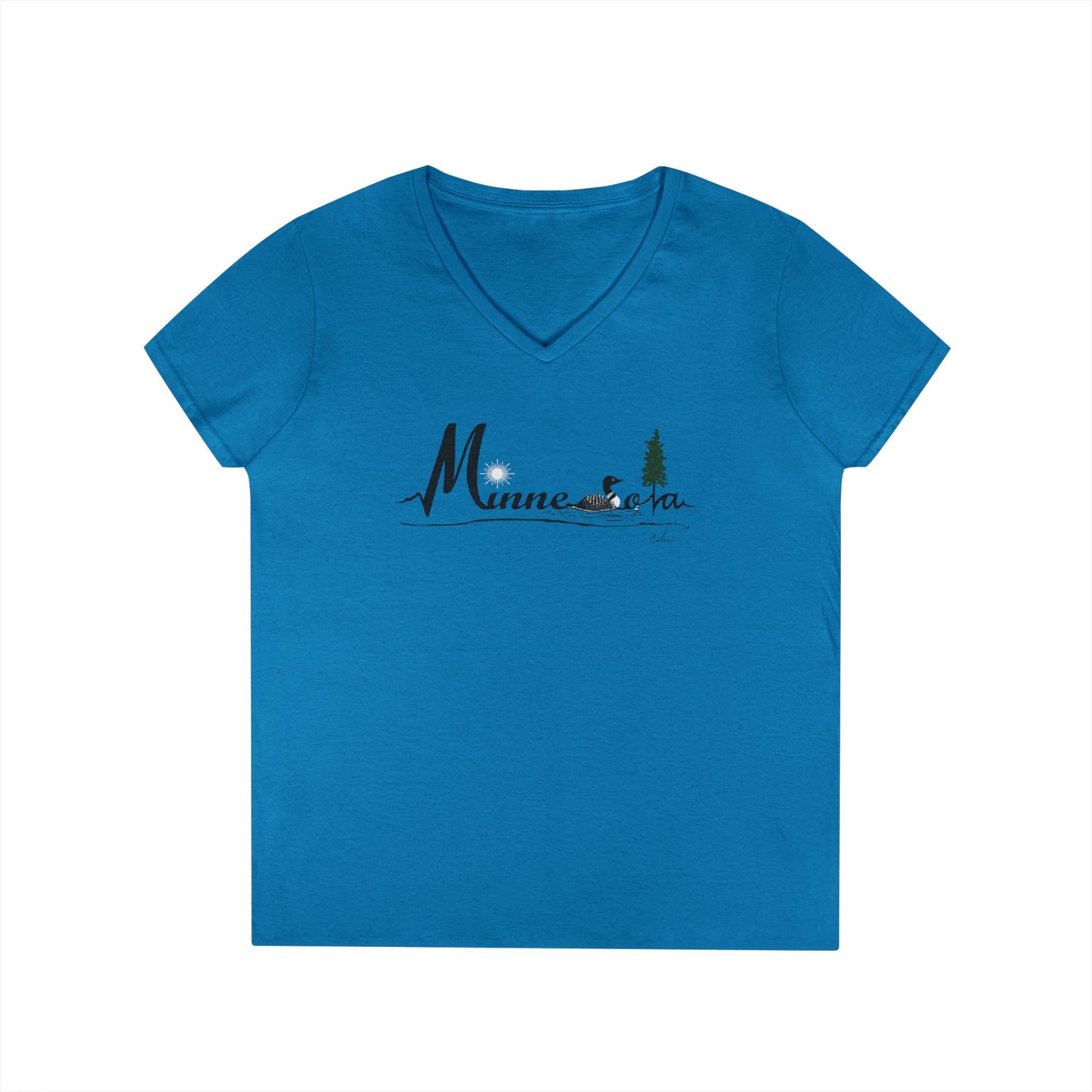 Minnesota Loon Ladies' V-Neck T-Shirt