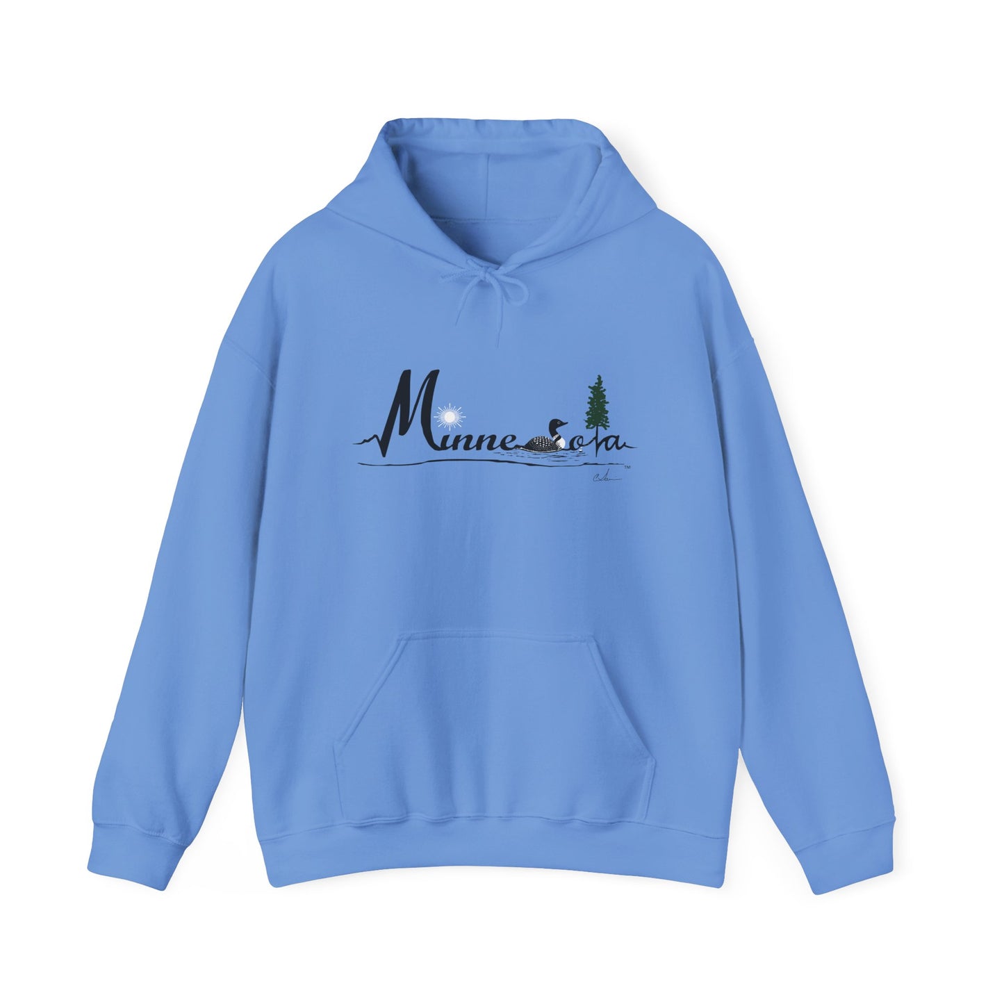 Minnesota Loon Logo Hooded Sweatshirt -Cotton/Poly blend-Personalization Available