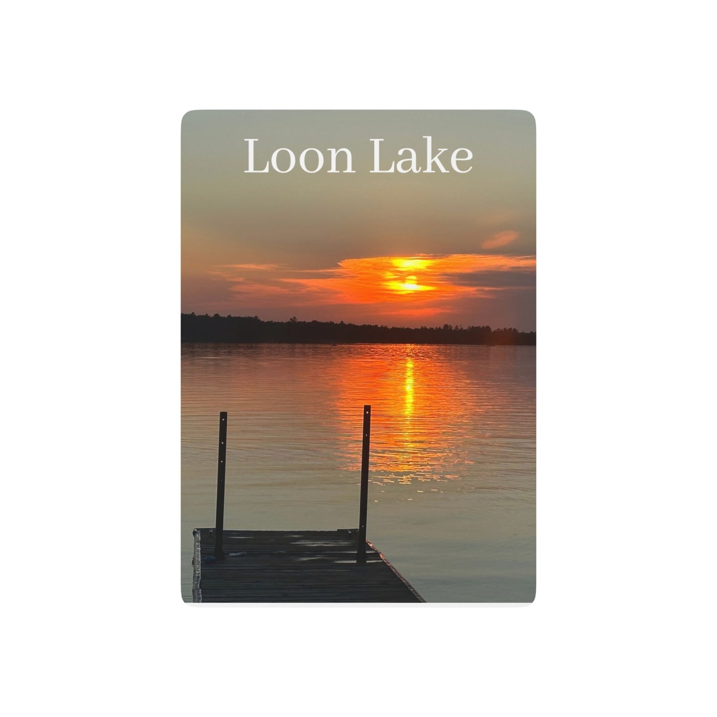 Playing Cards - Sunset Loon Lake Custom Photo Design