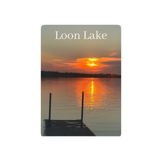 Playing Cards - Sunset Loon Lake Custom Photo Design