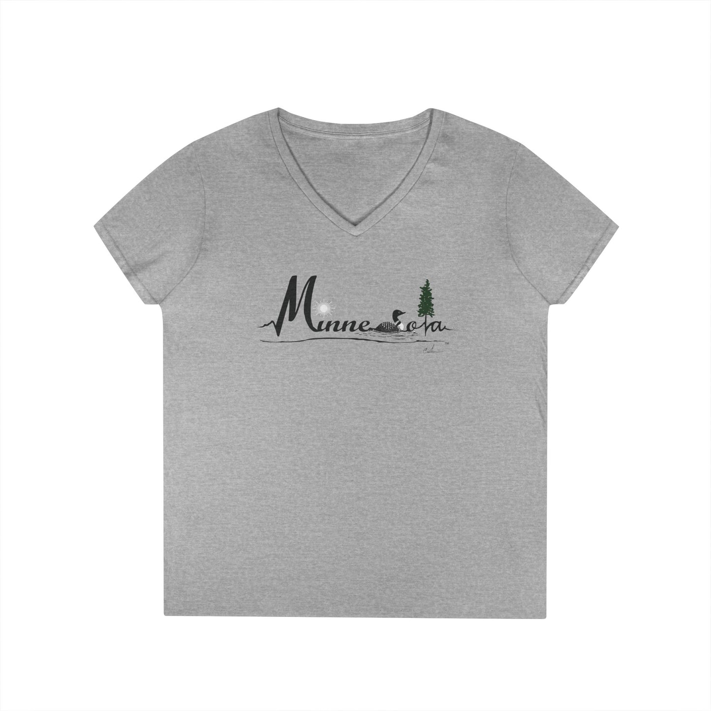 Minnesota Loon Ladies' V-Neck T-Shirt