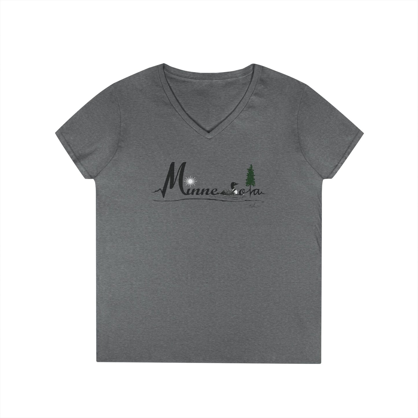 Minnesota Loon Ladies' V-Neck T-Shirt